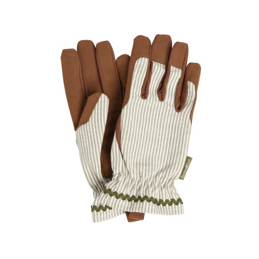 BURGON & BALL Collector Series Gloves - Olive Stripe