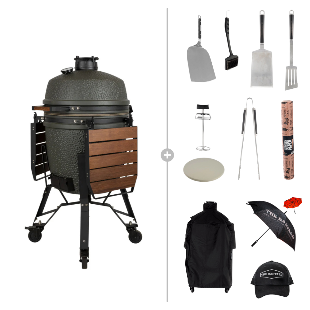 THE BASTARD VX Medium Kamado Charcoal Grill - 12pce Deluxe Kit