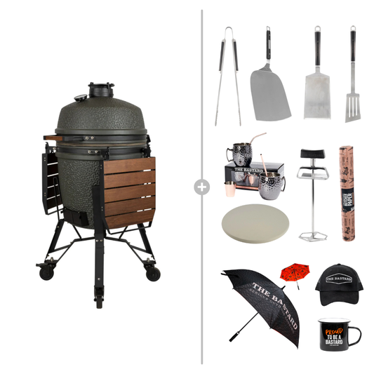 THE BASTARD VX Medium Kamado Charcoal Grill - 12pce Deluxe Kit  **Limited Stock**