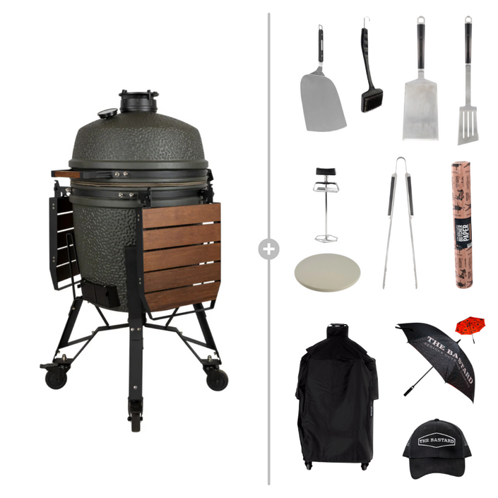 THE BASTARD VX Medium Kamado Charcoal Grill - 12pce Deluxe Kit