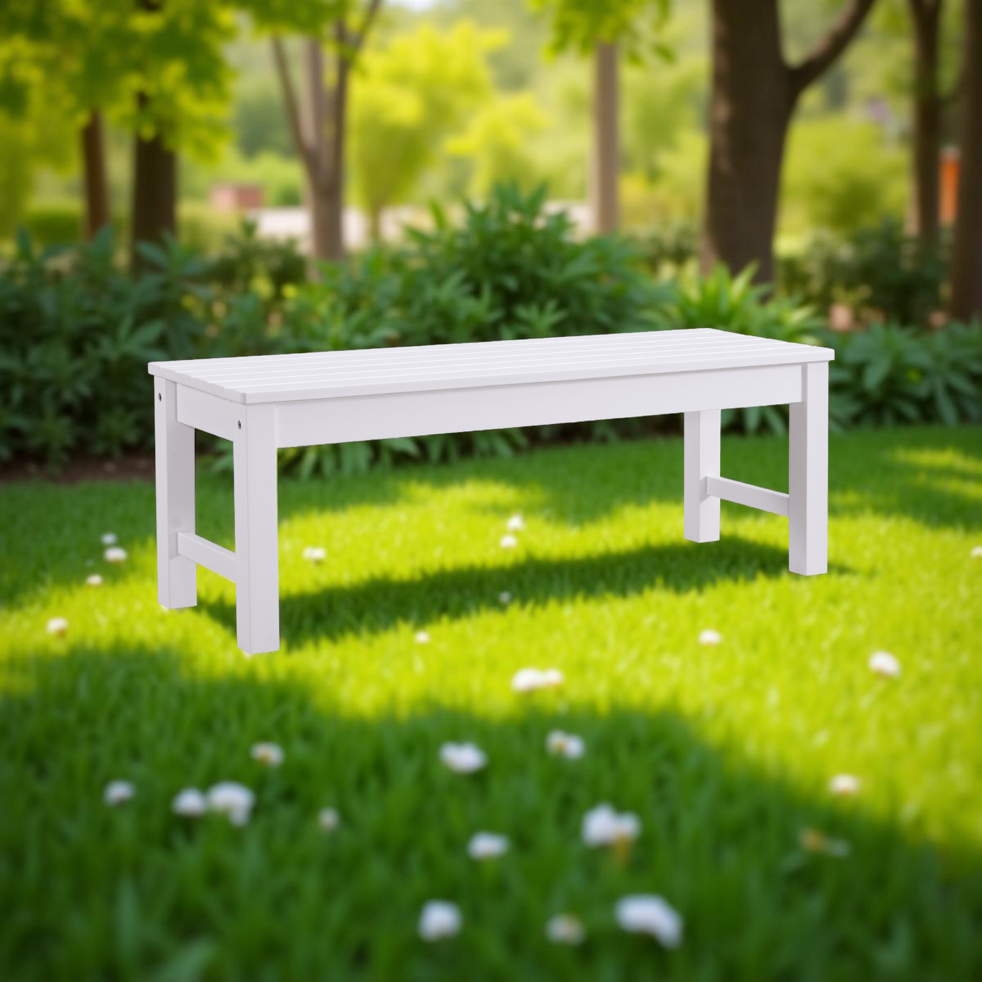 Load image into Gallery viewer, WINAWOOD 2 Seater Backless Bench Seat - 1220mm - White