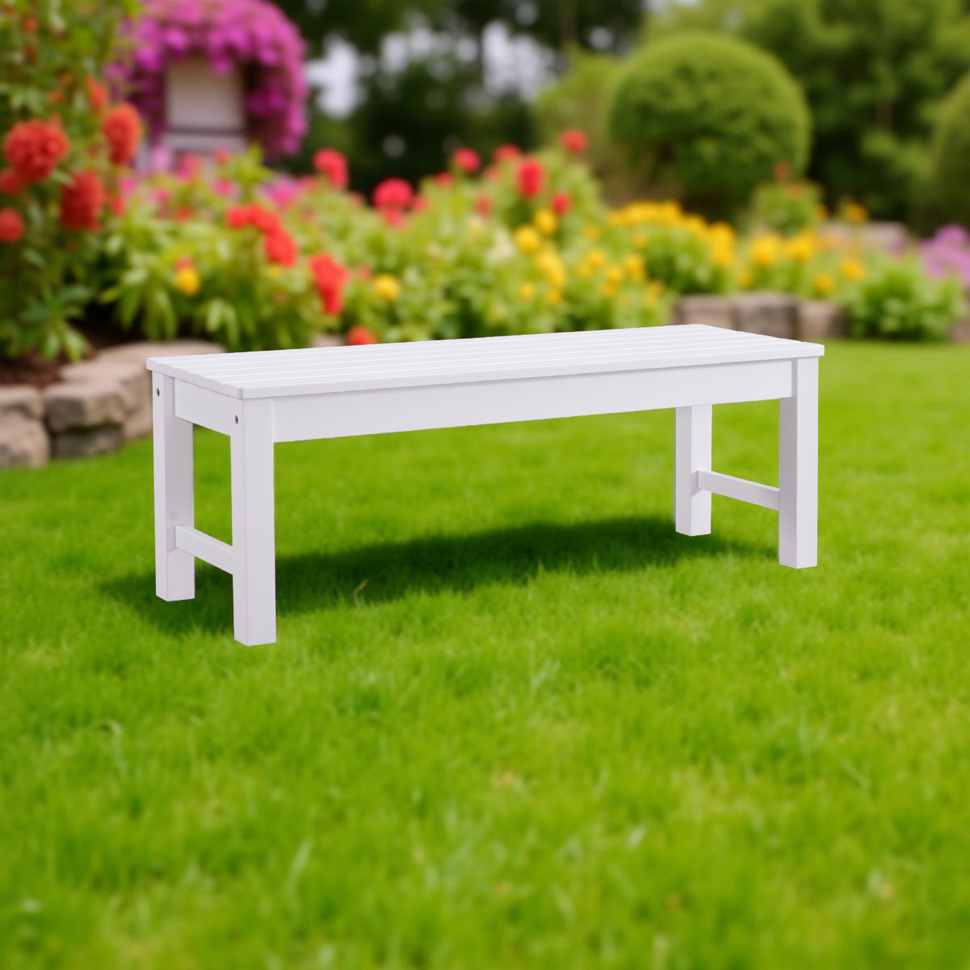 Load image into Gallery viewer, WINAWOOD 2 Seater Backless Bench Seat - 1220mm - White