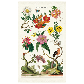 CAVALLINI & Co. 100% Natural Cotton Tea Towel - Floreale