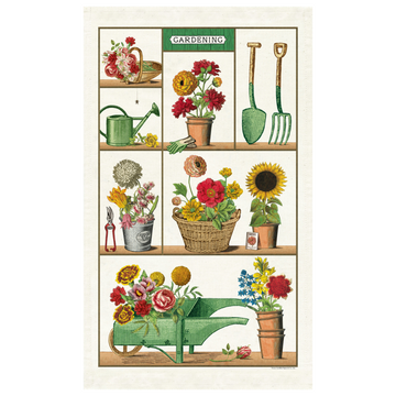 CAVALLINI & Co. 100% Natural Cotton Tea Towel - Gardening