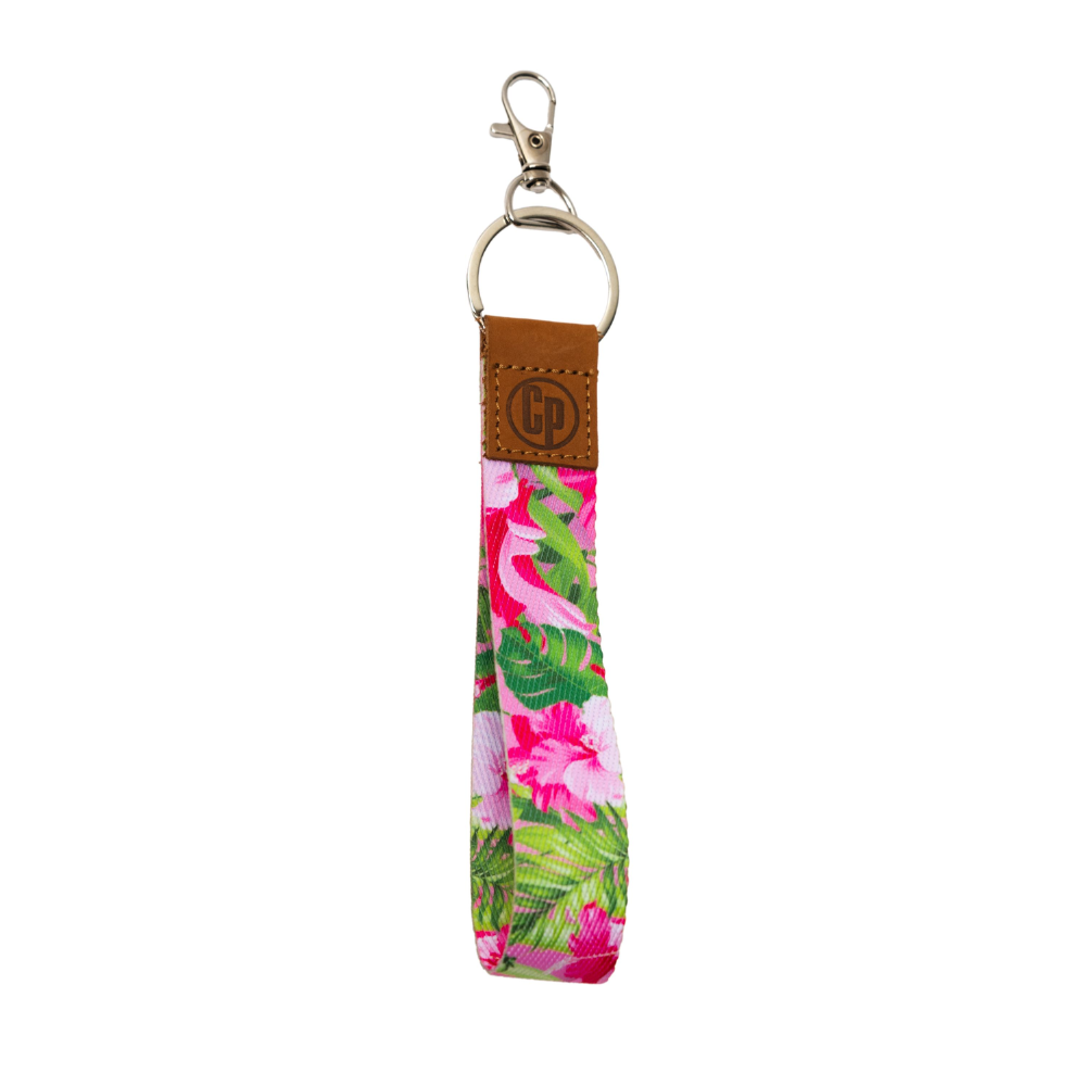 CP ACCESSORIES Key Tag - Pink Hibiscus