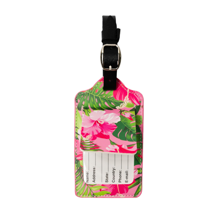 CP ACCESSORIES Luggage Tag - Pink Hibiscus