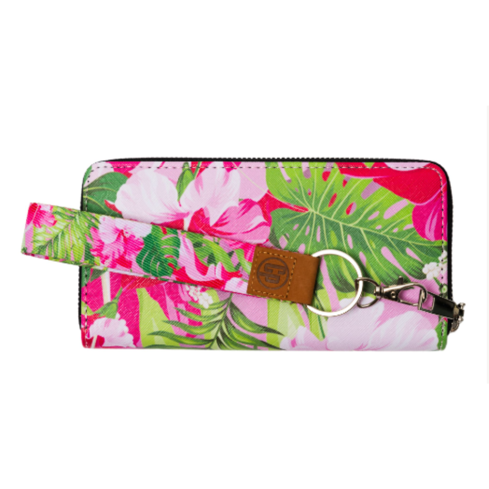 CP ACCESSORIES Wallet & Key Tag Set - Pink Hibiscus
