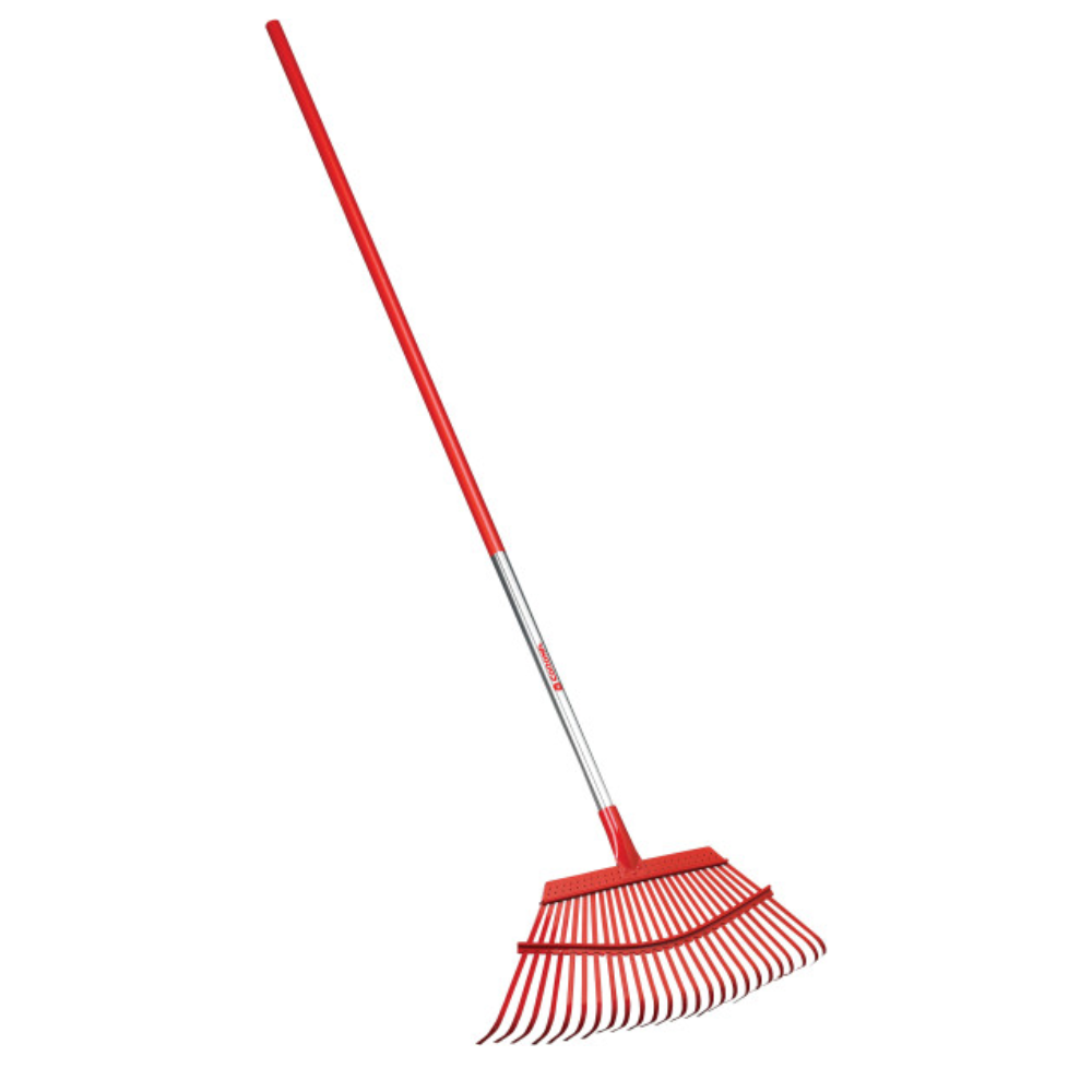 CORONA Fixed Tine Leaf Rake With Aluminum Handle - 19in