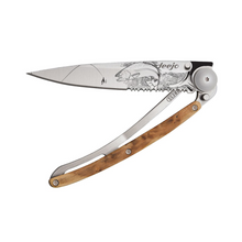 Load image into Gallery viewer, DEEJO Juniper Wood Knife 37g - Trout Camo