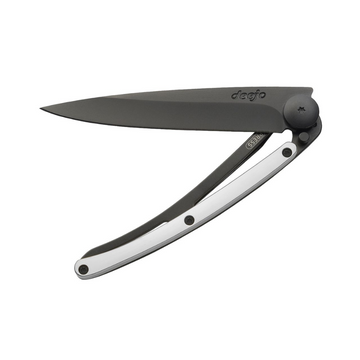DEEJO Gold Plated Handle Knife Black 37g - White Gold