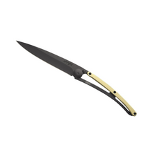Load image into Gallery viewer, DEEJO Gold Plated Handle Knife Black 37g - Yellow Gold