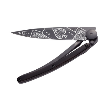 DEEJO Ebony Wood Knife Black 37g - Good Luck