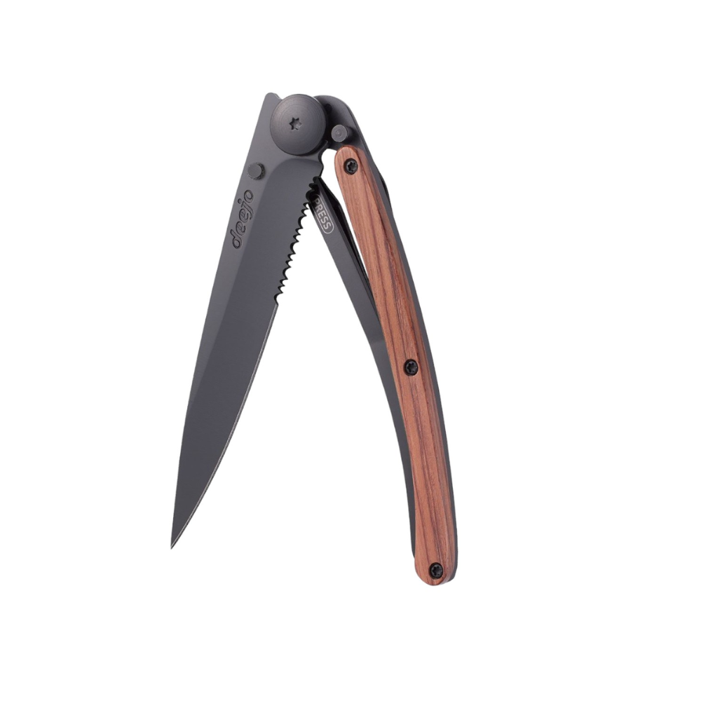 Load image into Gallery viewer, DEEJO Coralwood Knife 37g - Serrated Blade