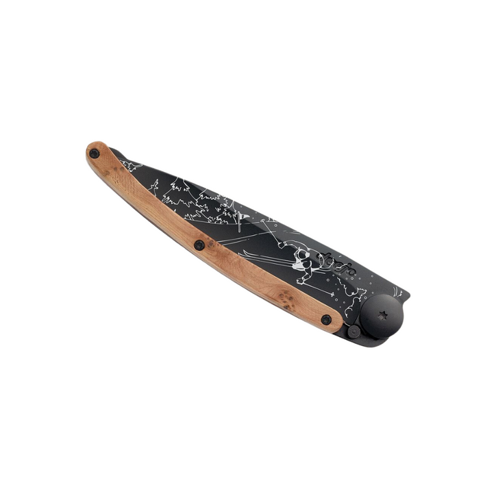 DEEJO Juniper Wood Knife 37g Black - Ski