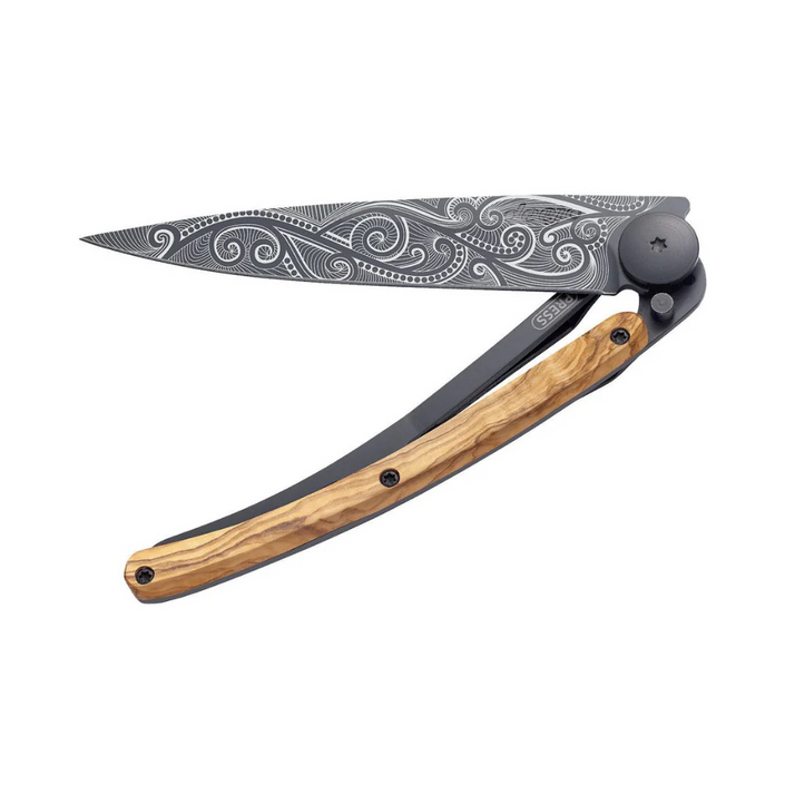 DEEJO Olivewood Knife Black 37g - Pacific