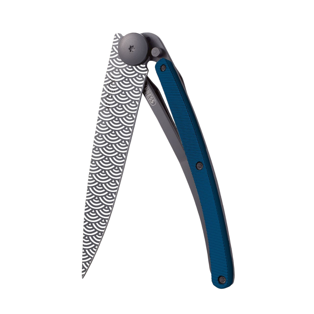 Load image into Gallery viewer, DEEJO Tattoo Black Knife 37g - Blue Clouds