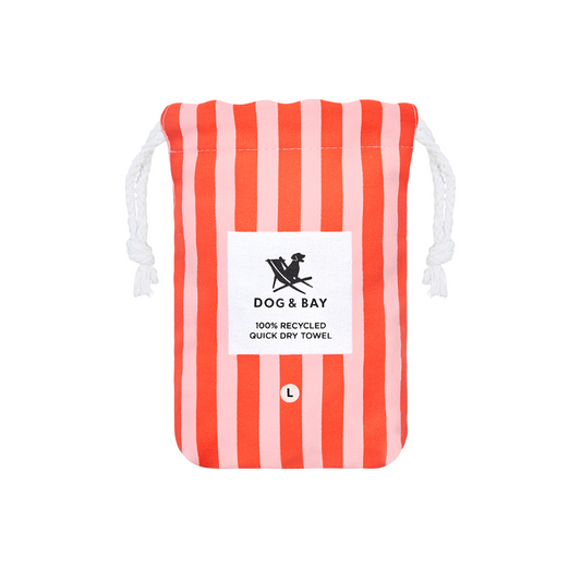 DOCK & BAY Dog Towel Large 100% Recycled - Canine Coral