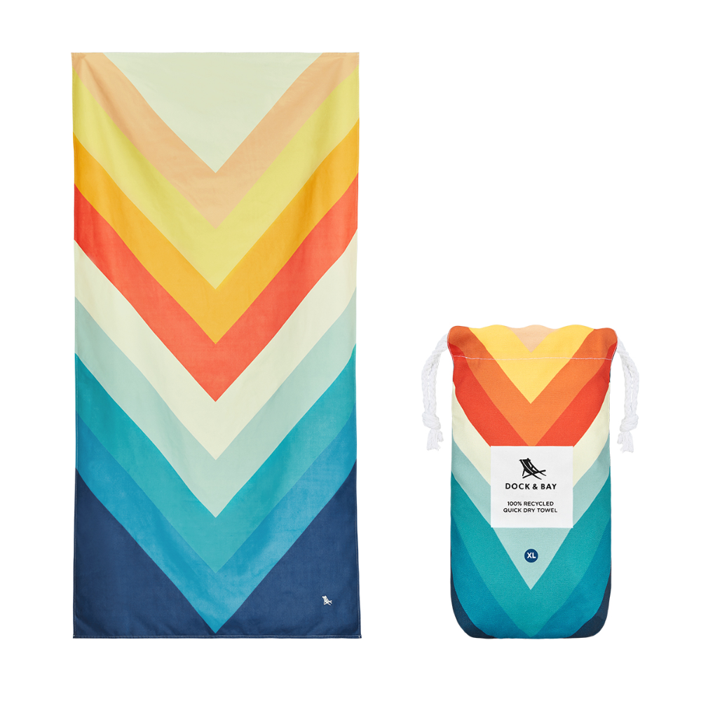 Load image into Gallery viewer, DOCK &amp; BAY Quick-dry Beach Towel 100% Recycled Go Wild Collection - Chevron Chic