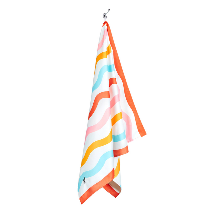 DOCK & BAY Quick-dry Beach Towel 100% Recycled Kids Collection - Squiggly Face