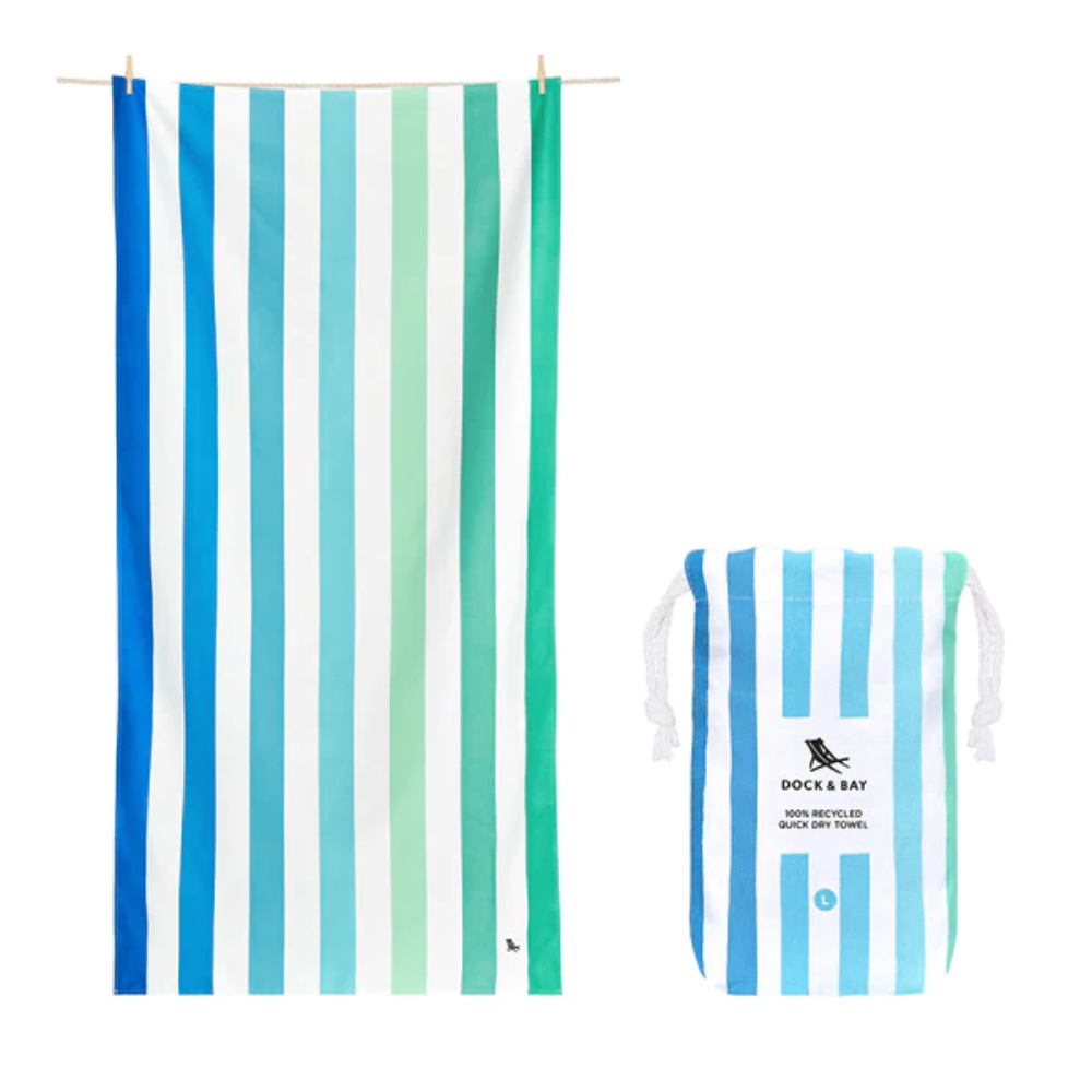 DOCK & BAY Quick-dry Beach Towel 100% Recycled Summer Collection - Endless River