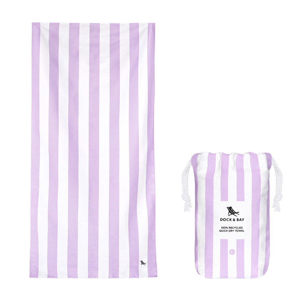 Load image into Gallery viewer, DOCK &amp; BAY Quick-dry Beach Towel 100% Recycled Cabana Light Collection - Lombok Lilac