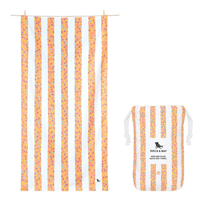 DOCK & BAY Quick-dry Beach Towel 100% Recycled Celebrations Collection - Hundreds & Thousands