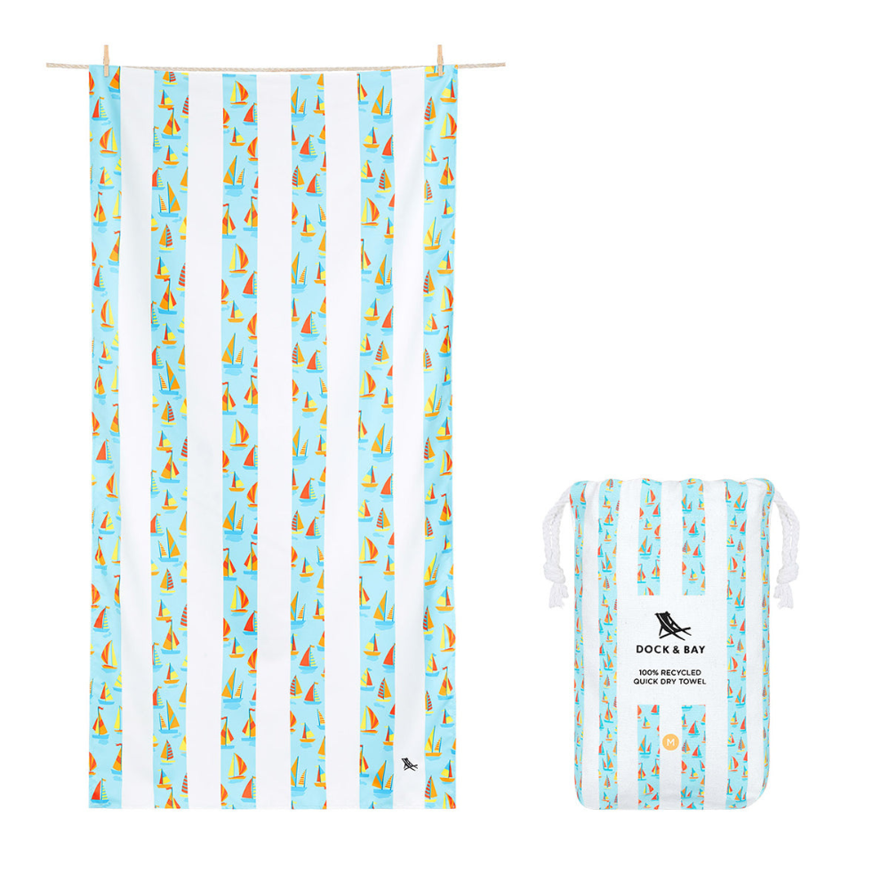 DOCK & BAY Quick-dry Beach Towel 100% Recycled Kids Collection - Oh Buoy