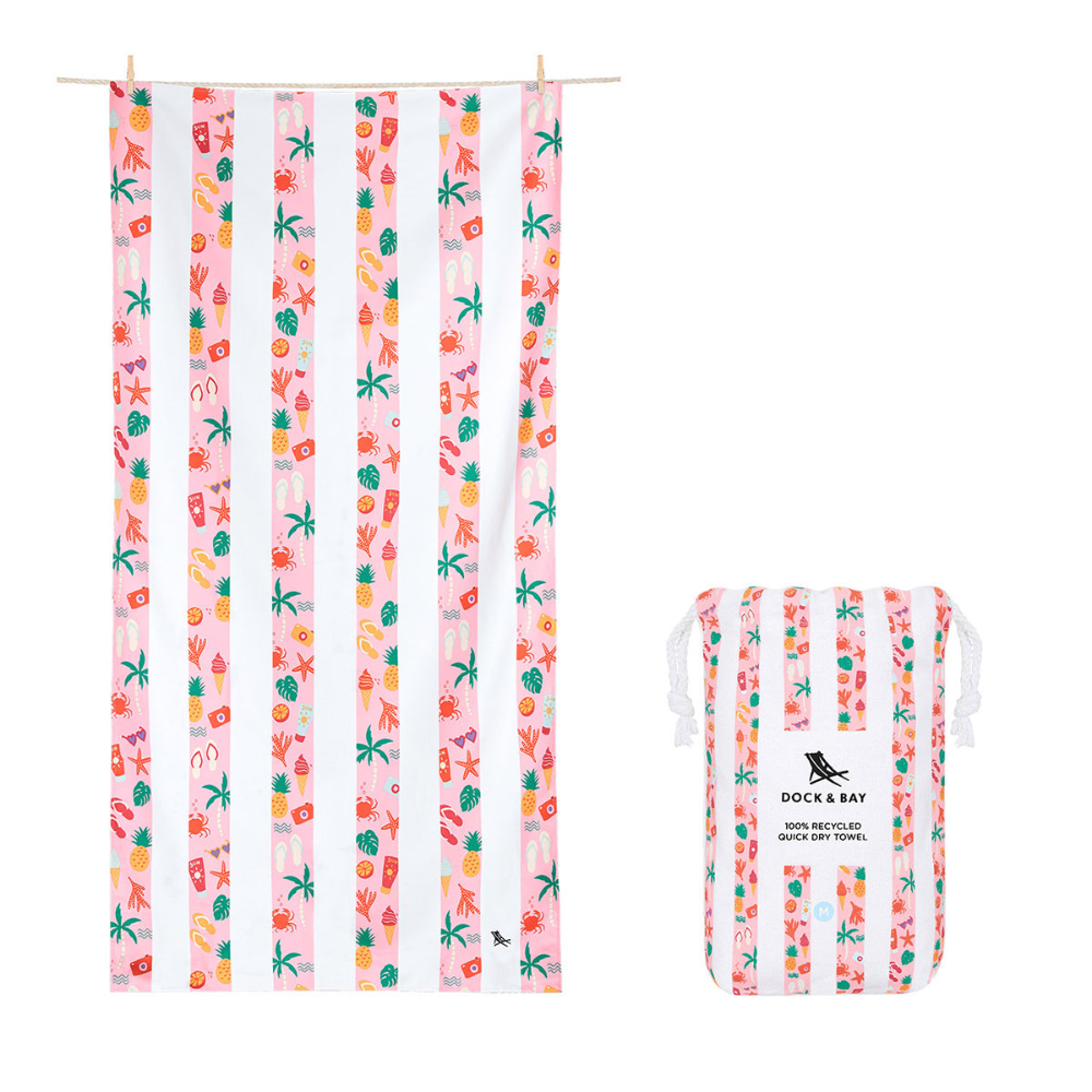 Load image into Gallery viewer, DOCK &amp; BAY Quick-dry Beach Towel 100% Recycled Kids Collection - Vacay Vibes