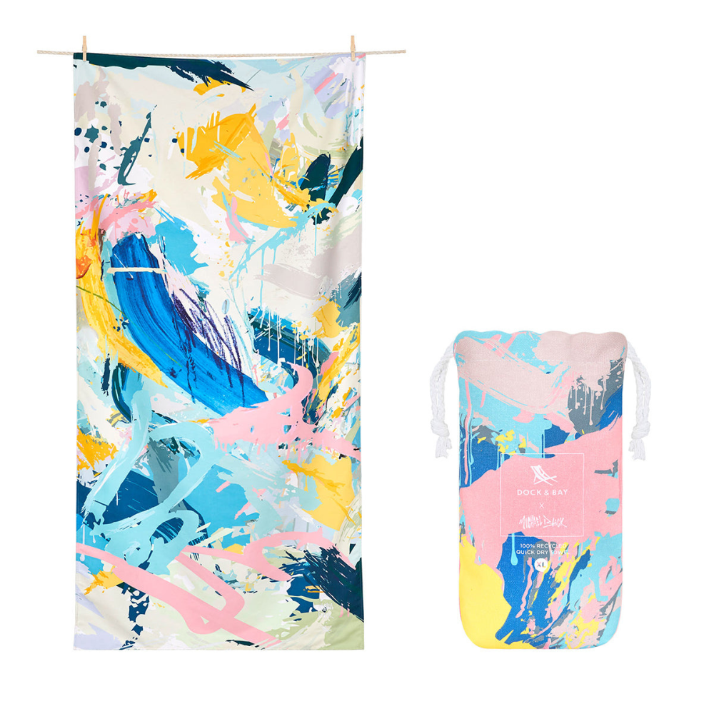 Load image into Gallery viewer, DOCK &amp; BAY Quick-dry Beach Towel 100% Recycled Michael Black Collection - Nothing Better