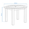 WINAWOOD Round Dining Table - 1100mm