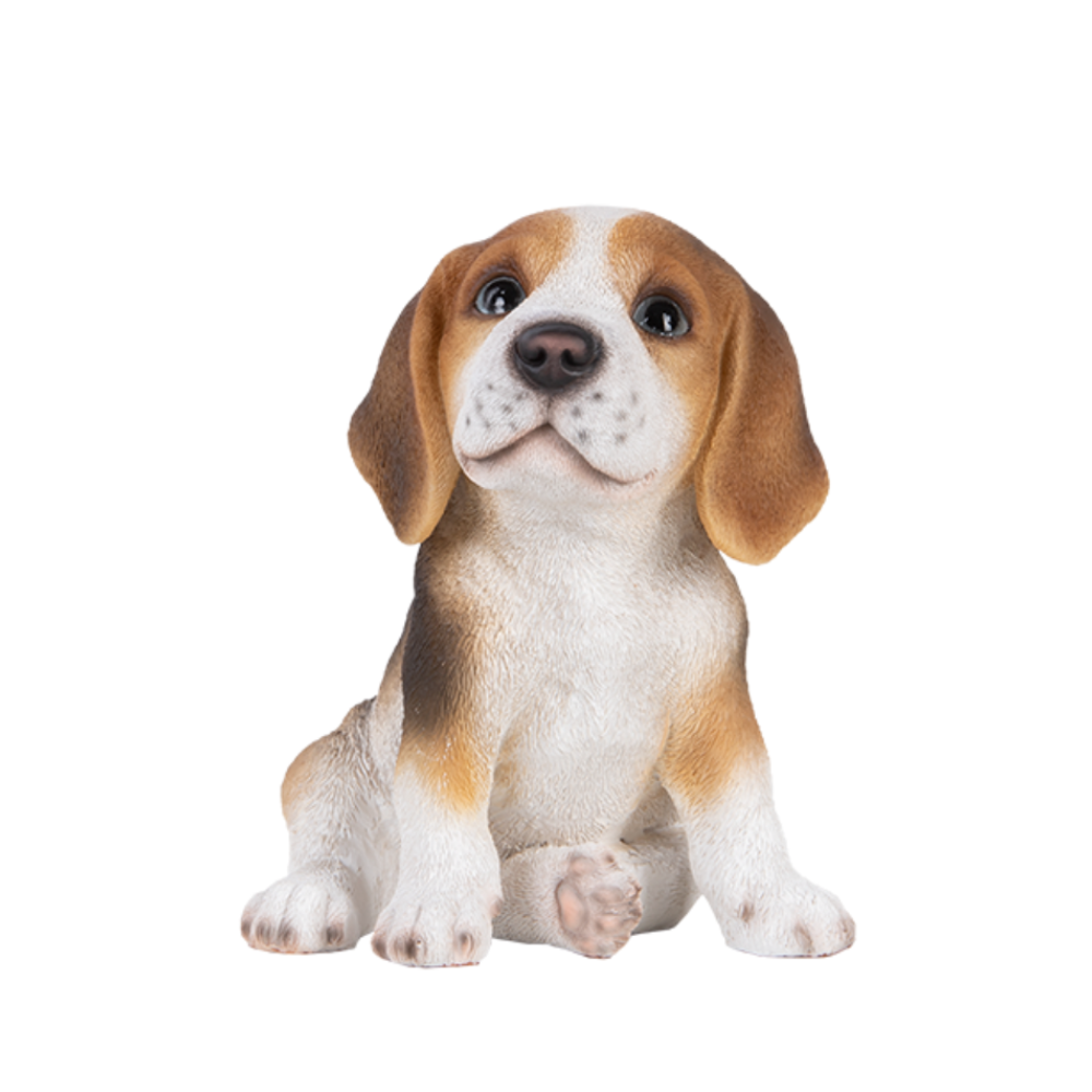 ESSCHERT DESIGN Beagle Pup Statue - Brown/White