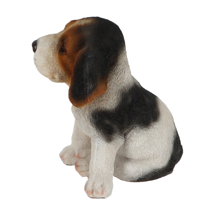 ESSCHERT DESIGN Beagle Pup Statue - White/Black