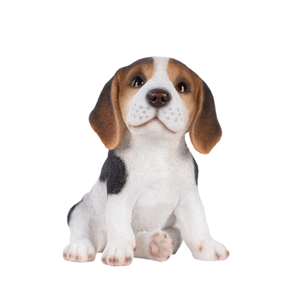 Load image into Gallery viewer, ESSCHERT DESIGN Beagle Pup Statue - White/Black