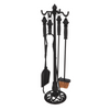 ESSCHERT DESIGN Cast Iron Freestanding Fireplace Tool Set  - 4pc