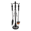 ESSCHERT DESIGN Cast Iron Freestanding Fireplace Tool Set  - 4pc
