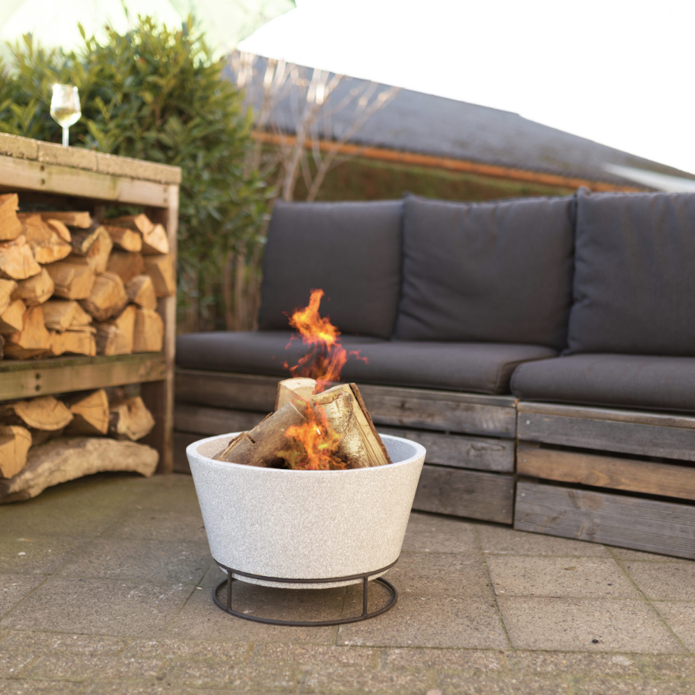 Load image into Gallery viewer, ESSCHERT DESIGN Concrete Look Ceramic Fire Bowl