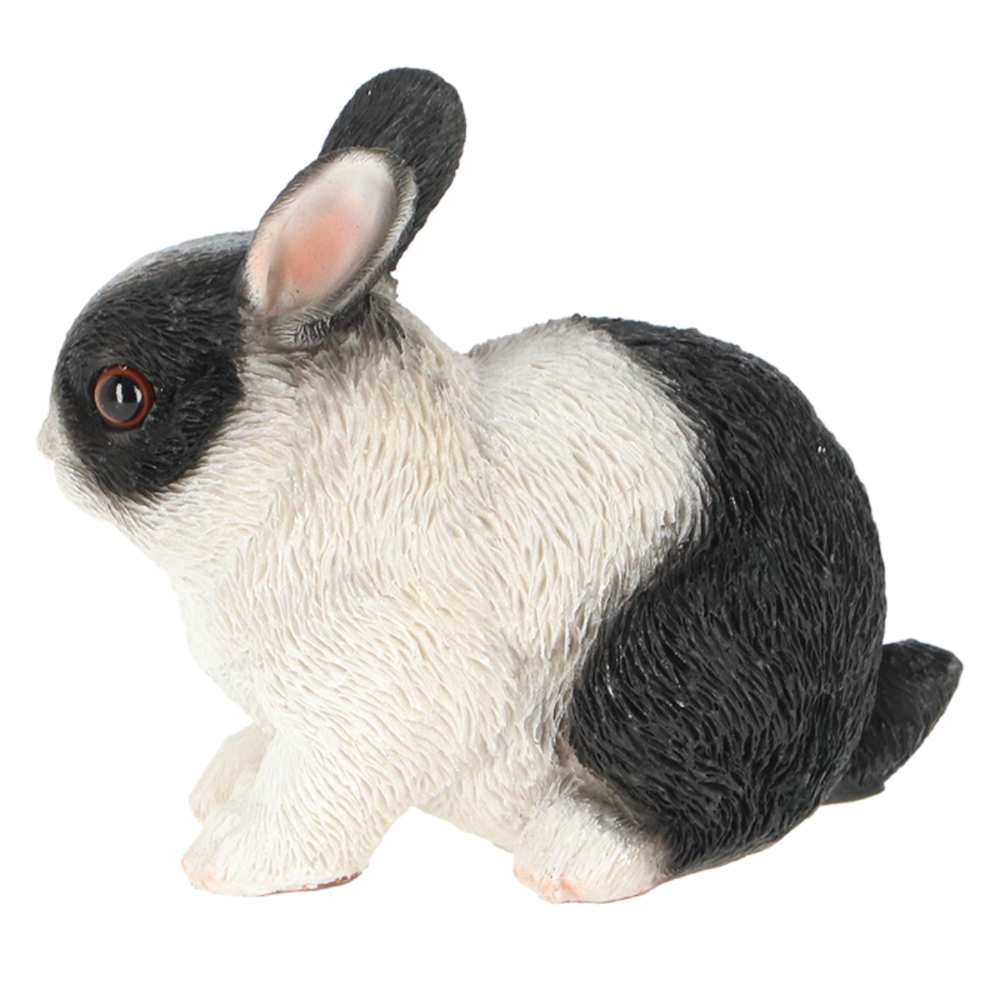 Load image into Gallery viewer, ESSCHERT DESIGN Dwarf Rabbit Statue - Black/White