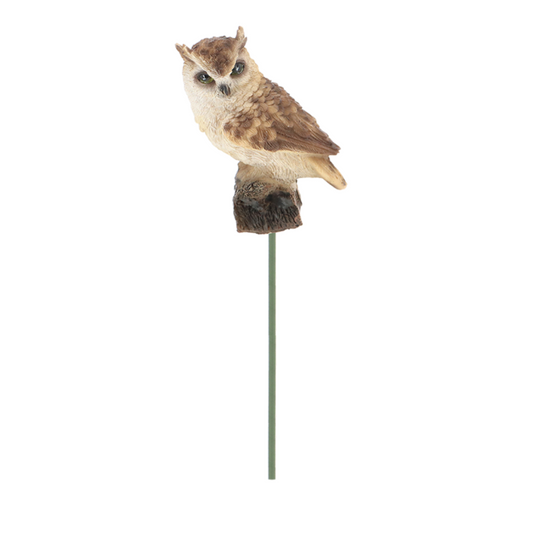 ESSCHERT DESIGN Owl Statue On Pole - Brown