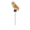 ESSCHERT DESIGN Owl Statue On Pole - Speckled