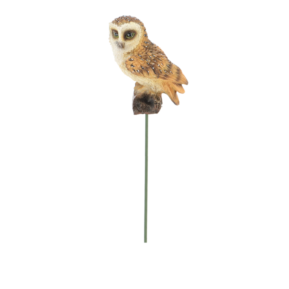 Load image into Gallery viewer, ESSCHERT DESIGN Owl Statue On Pole - Speckled