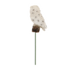 ESSCHERT DESIGN Owl Statue On Pole - White