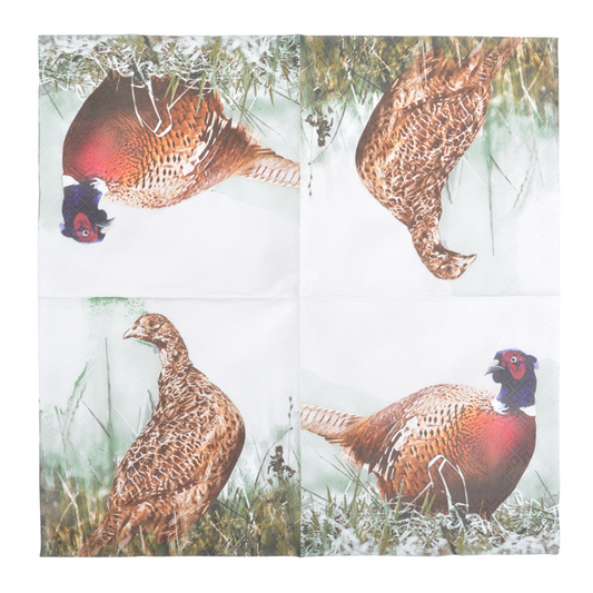 ESSCHERT DESIGN Paper Napkins Large 20pk - Pheasant