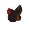 ESSCHERT DESIGN Sitting Fence Chicken Statue - Black