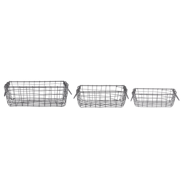 ESSCHERT DESIGN Square Wire Basket - Set of 3