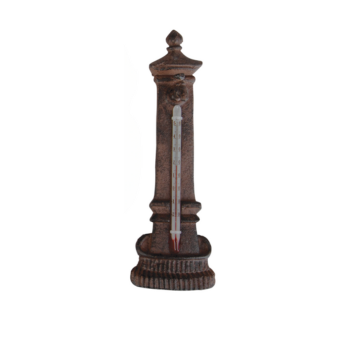 ESSCHERT DESIGN Cast Iron Wall Thermometer - Water Fountain