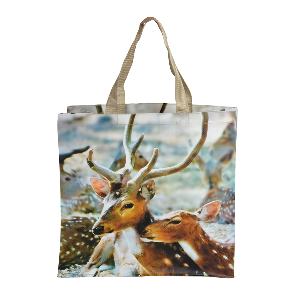 Load image into Gallery viewer, ESSCHERT DESIGN &#39;Nature Print&#39; Shopping Bag - Deer