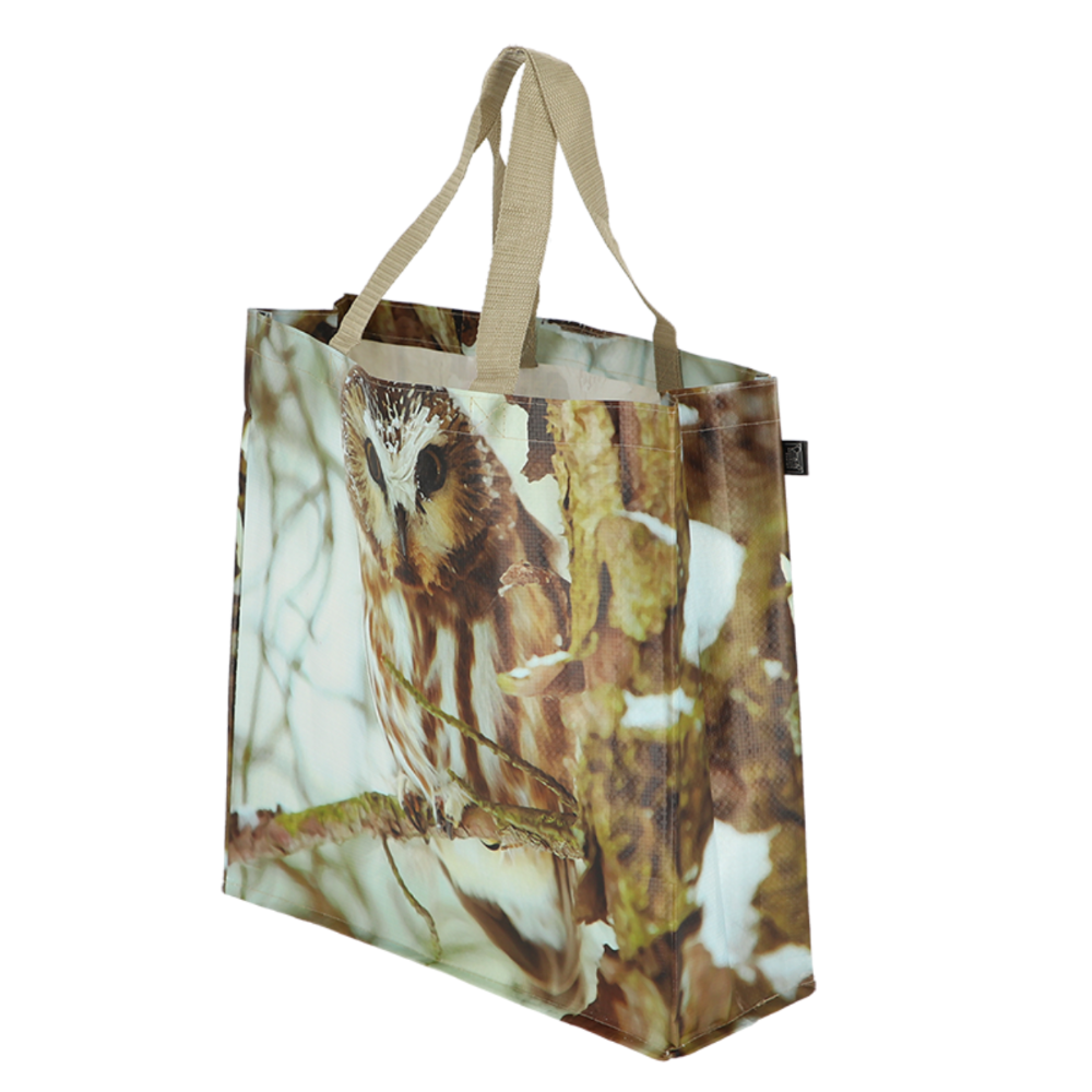 Load image into Gallery viewer, ESSCHERT DESIGN &#39;Nature Print&#39; Shopping Bag - Owl