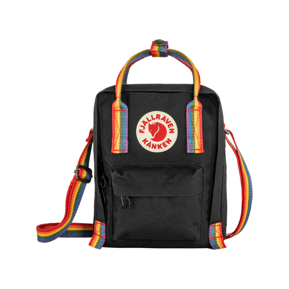 FJÄLLRÄVEN Kånken Rainbow Sling Carry Bag - Black