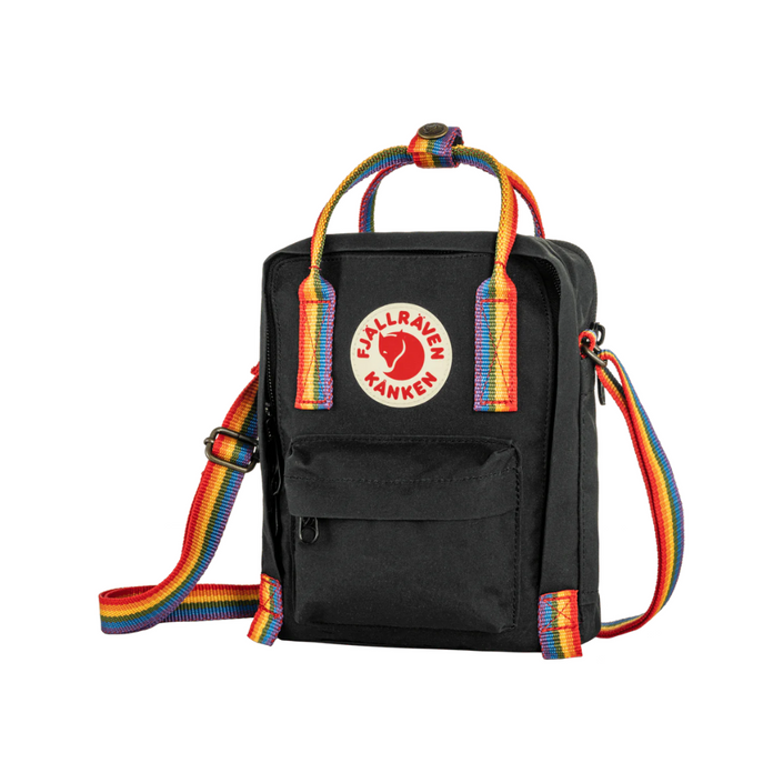 FJÄLLRÄVEN Kånken Rainbow Sling Carry Bag - Black