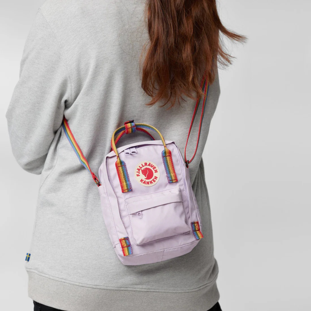 Load image into Gallery viewer, FJÄLLRÄVEN Kånken Rainbow Sling Carry Bag - Black